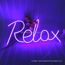 New 2021 Relax Custom Signature  Electronic Signs Bar Sign Decor Led Neon Light Sign